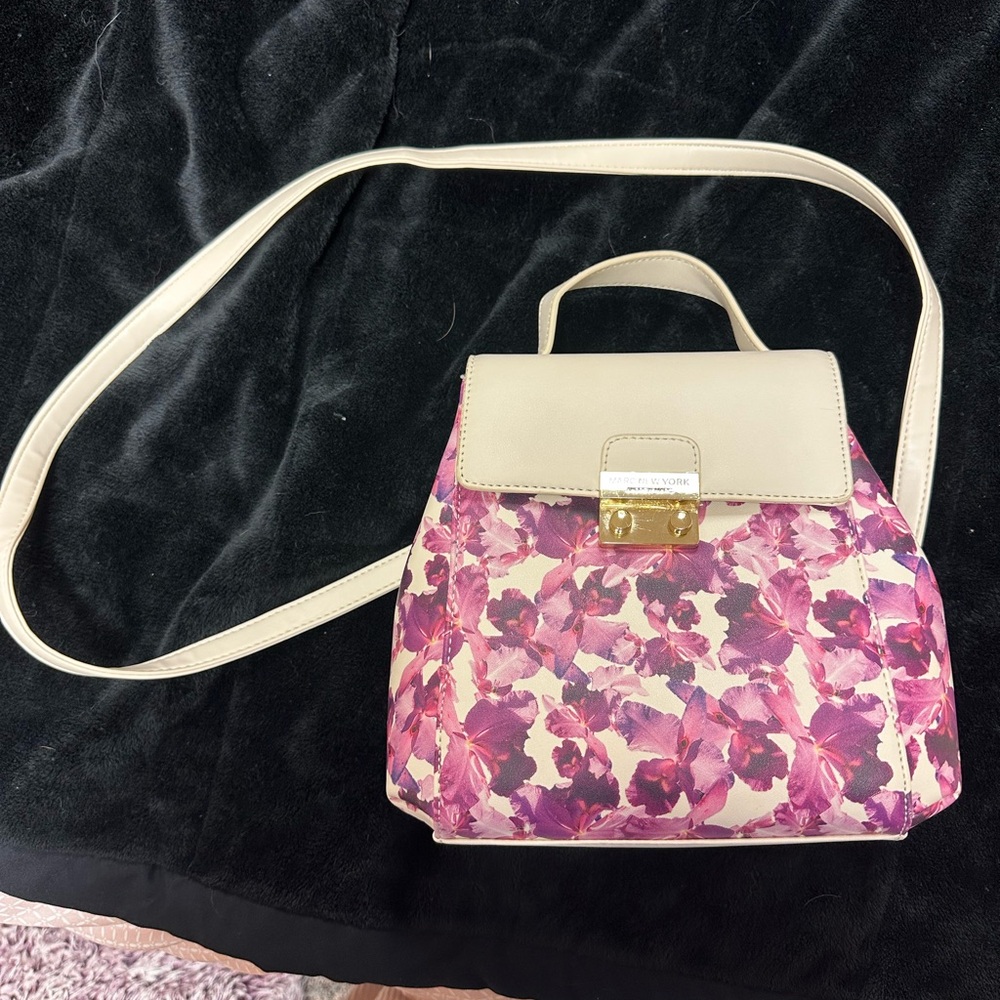 Marc New York Pink and Cream Floral Crossbody Bag